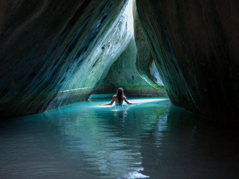 Underwater cave British Virgin Islands