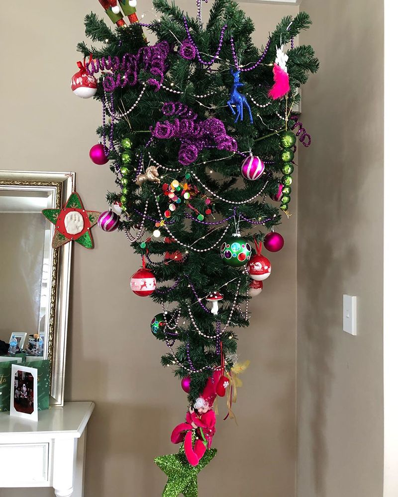 Upside-down Christmas tree