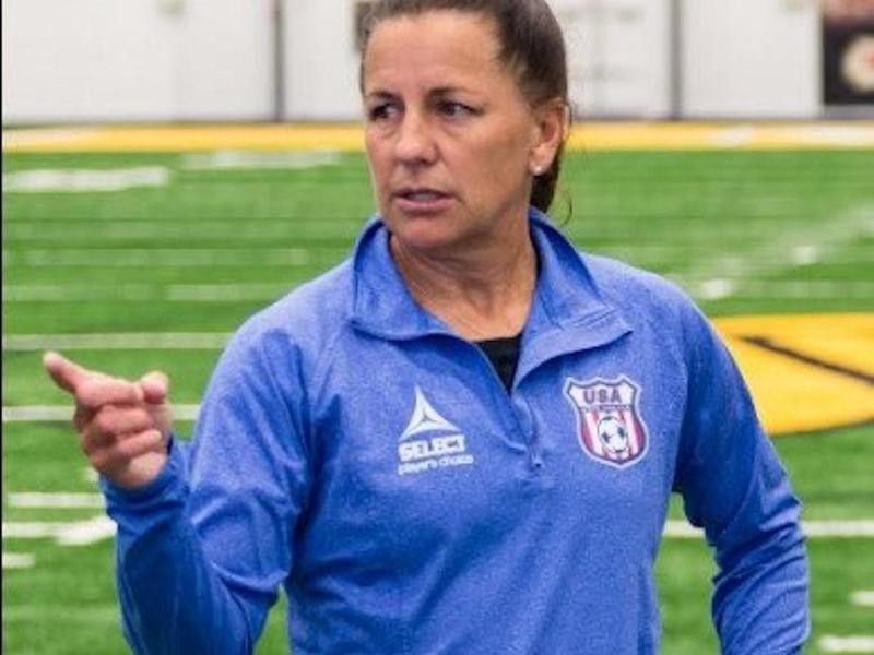 U.S. Women's National Deaf Team coach Joy Fawcett
