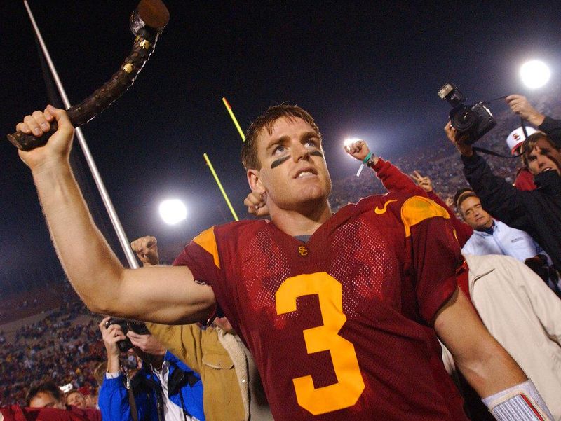 USC quarterback Carson Palmer celebrates