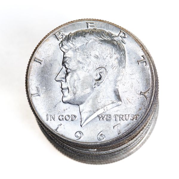 US American Kennedy Half Dollar Coin Stack