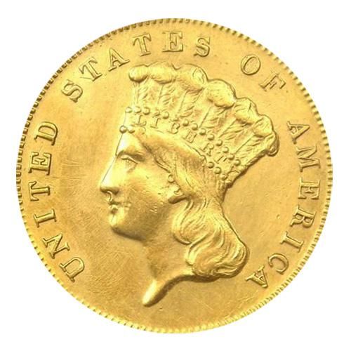 Valuable Form: 1870 Indian Princess Head Gold