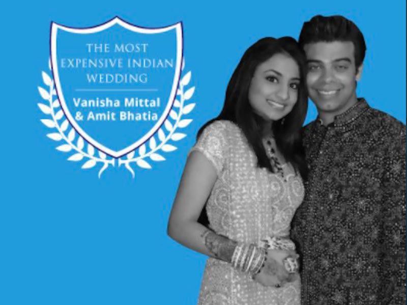 Vanisha Mittal and Amit Bhatia smiling