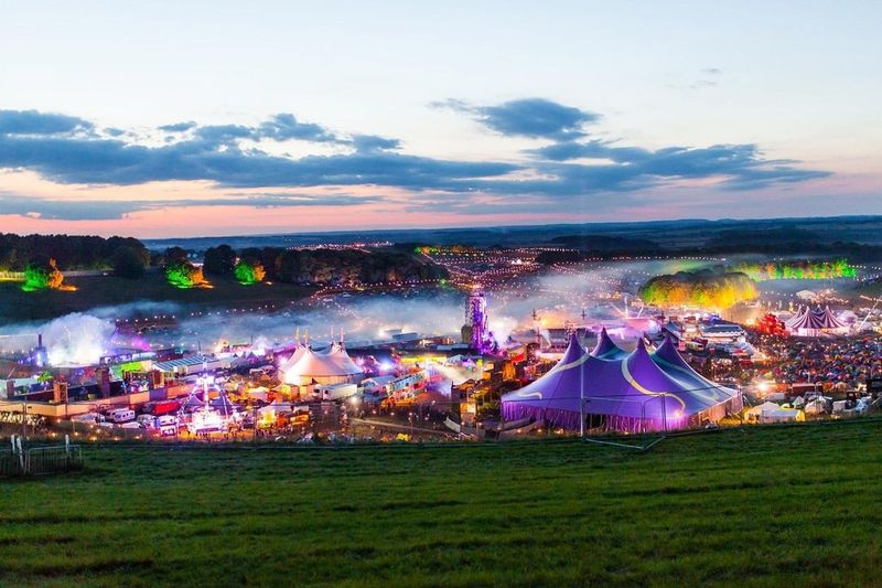 View of Boomtown Fair from Sunset Hill
