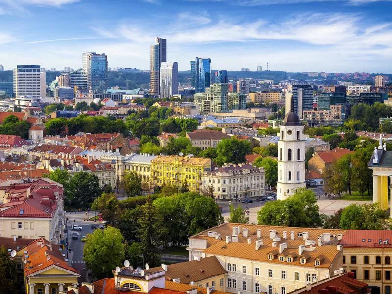 Vilnius, the capital of Lithuania.