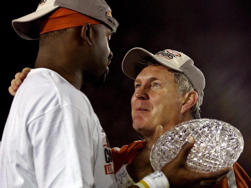 Vince Young and Mack Brown