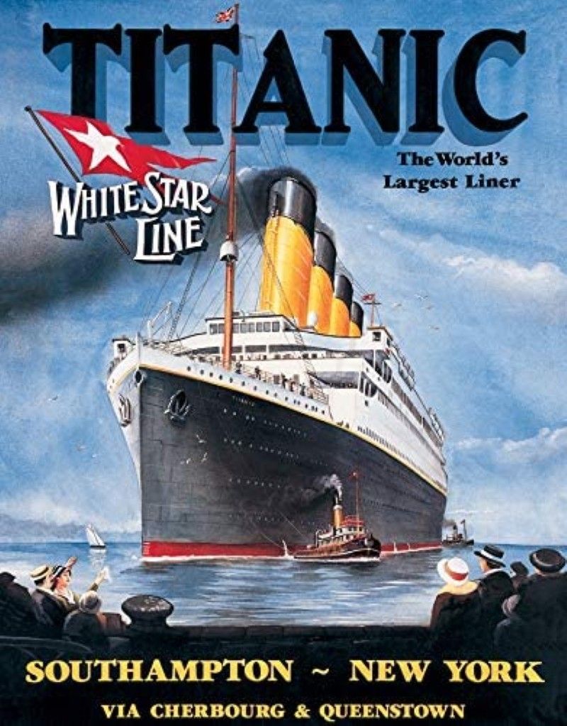 Vintage ad for the Titanic
