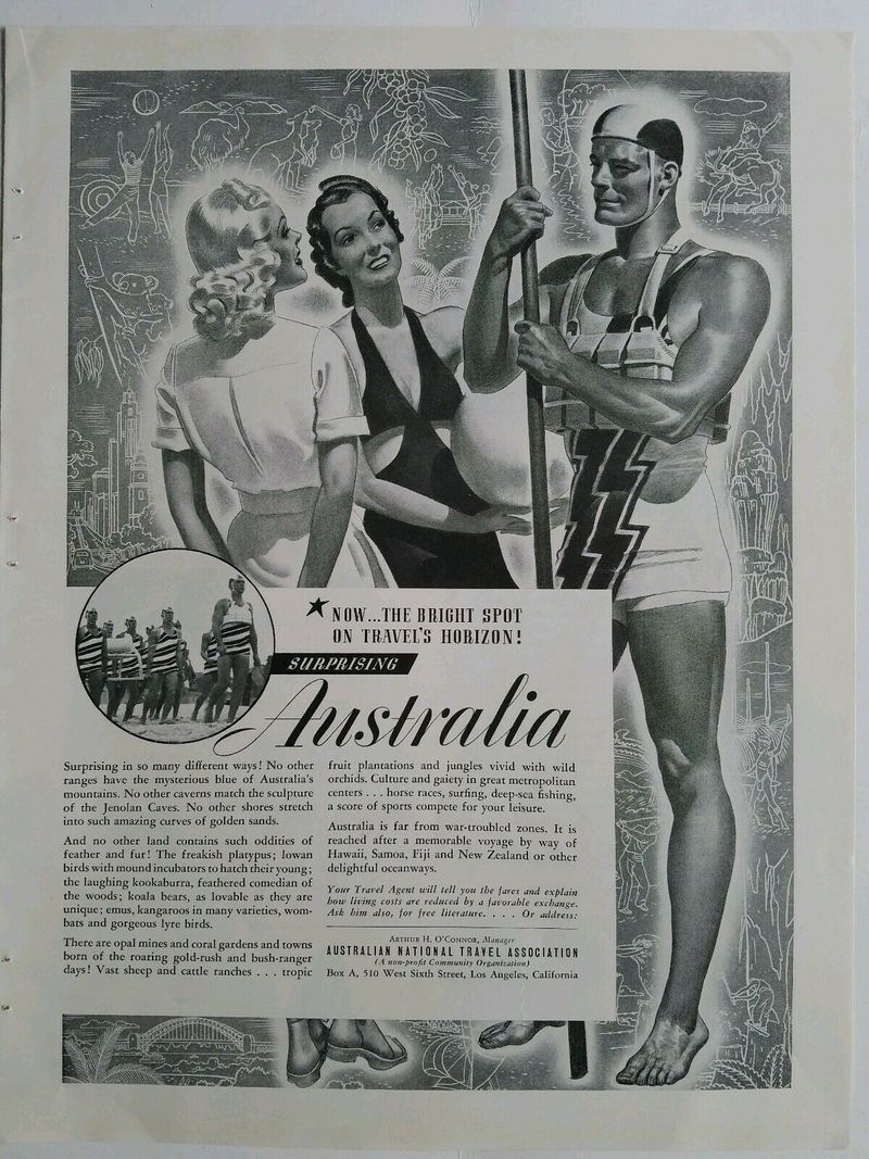 Vintage travel ad for Australia