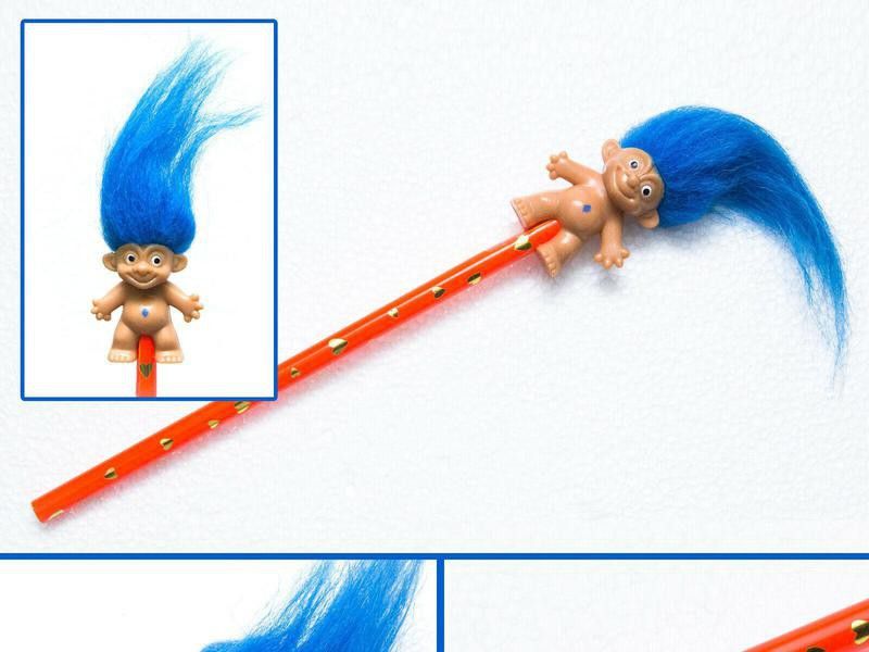 Vintage troll doll pencil topper