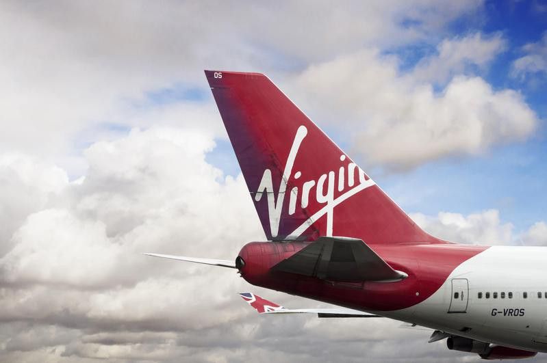 Virgin Atlantic Airways back of plane
