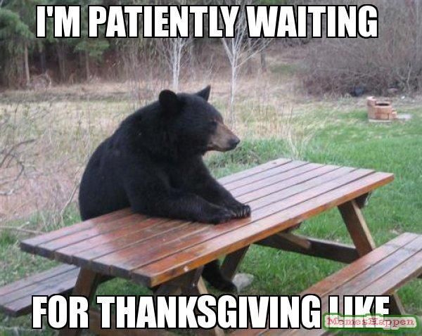 Waiting for Thanksgiving meme