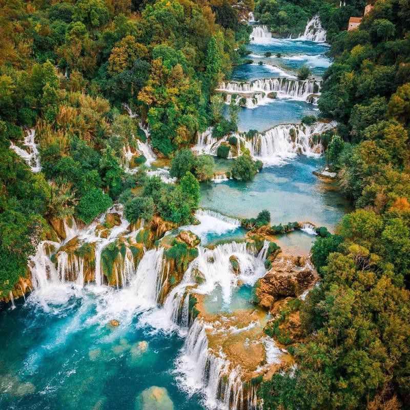 Waterfalls at Krka National Park in Croatia