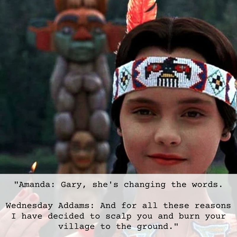 Wednesday Addams Indian quote