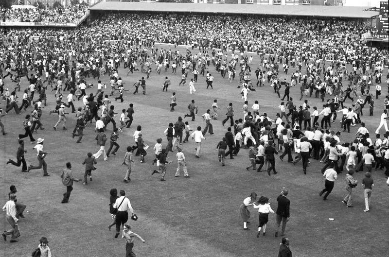 West Indies fans storm Cricket Ground at Prudential World Cup in 1975