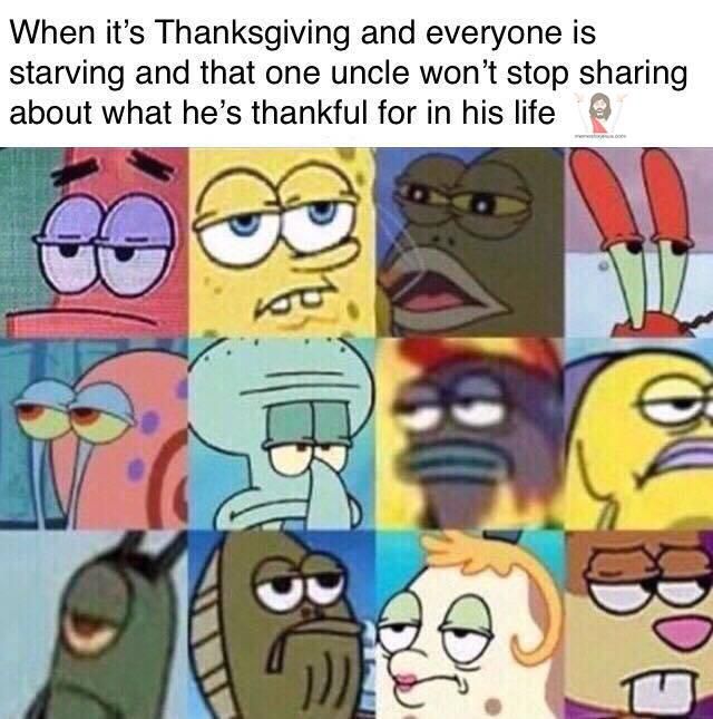 What we're thankful for meme