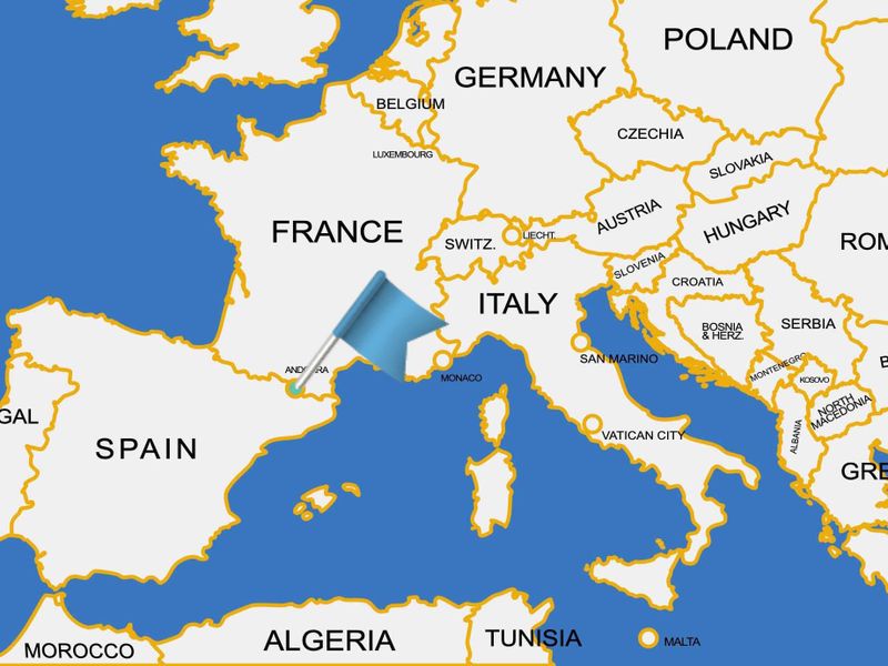 Where is Andorra located on a map?