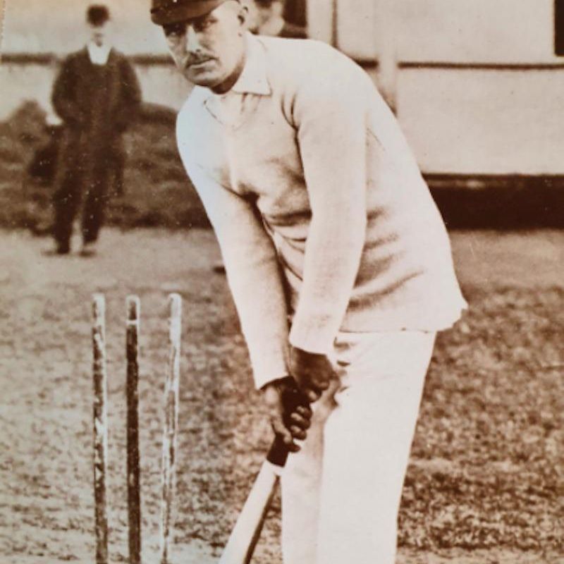 Wilfred Rhodes batting