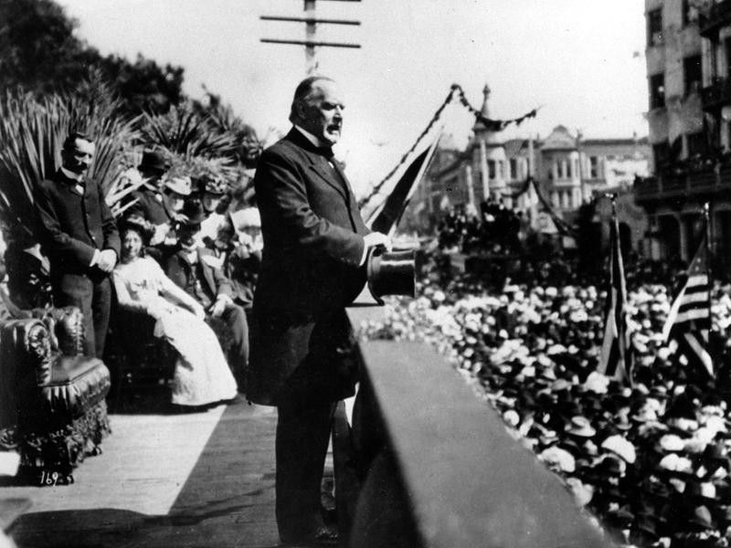 William McKinley on the campaign trial