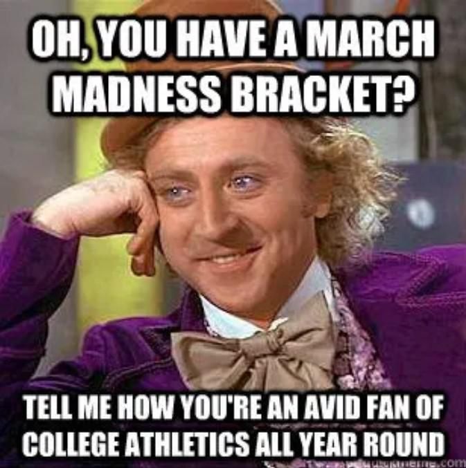 Willy Wonka March Madness meme