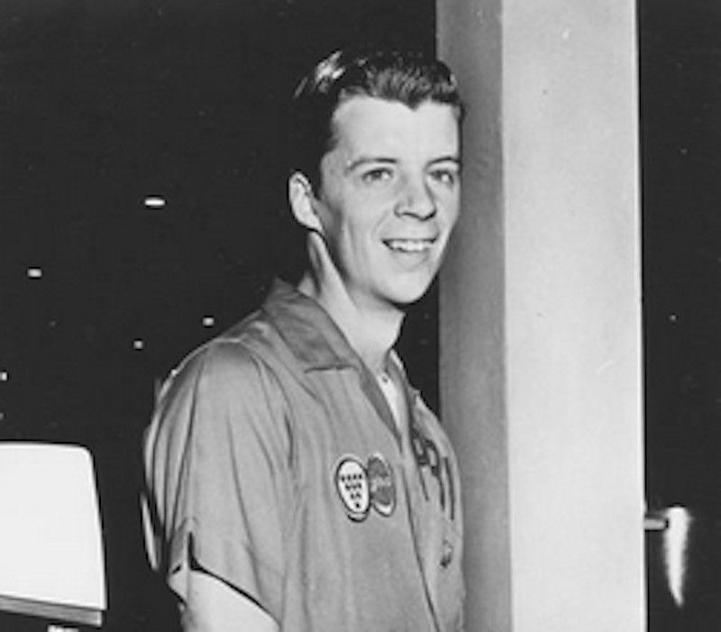 Young Dave Davis smiling