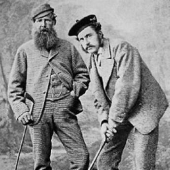 Young Tom Morris with Old Tom Morris